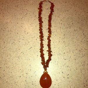 Semiprecious stone statement necklace